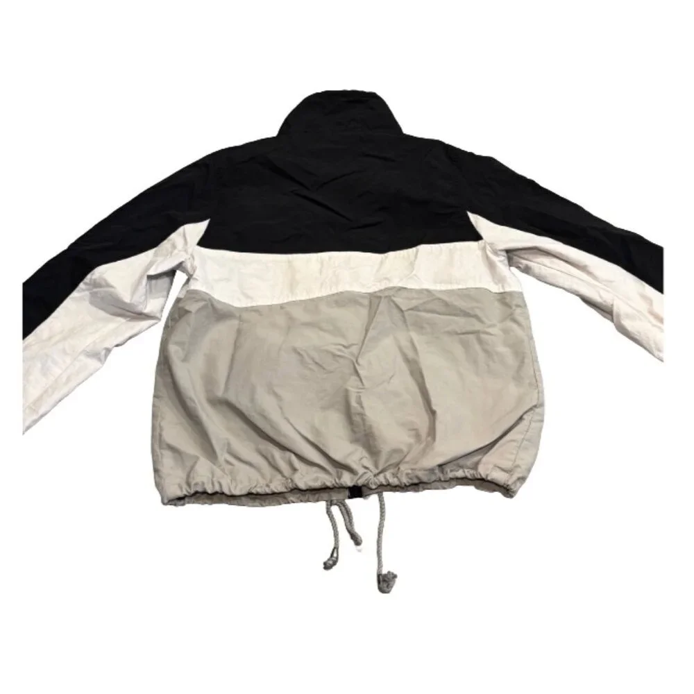 Ashley by 26 Colorblock Monochrome Windbreaker